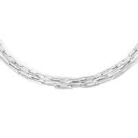 Multi-ketting Paperclipschakel zilver 4,0 mm 41 + 4 cm