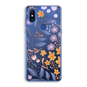 Flowers with blue leaves: Xiaomi Mi Mix 3 Transparant Hoesje