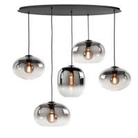 Bellini ovaal semi smoke hanglamp 5 lichts