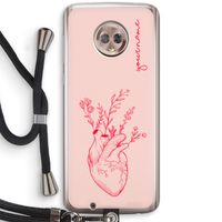 Blooming Heart: Motorola Moto G6 Transparant Hoesje met koord