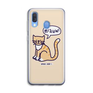 Miauw: Samsung Galaxy A40 Transparant Hoesje