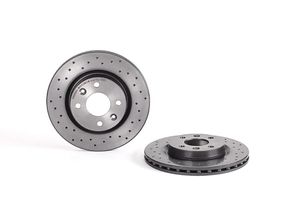 Remschijf BREMBO XTRA LINE BREMBO, Remschijftype: Geperforeerd / Geventileerd, u.a. für Renault, Dacia, Nissan, Lada