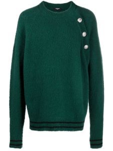 Balmain pull en maille à boutons embossés - Vert