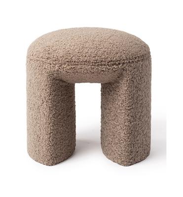 Jesper Home Hocker 'Nachii' Teddy, kleur Plush Mud