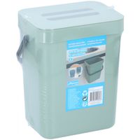 Afvalbak/vuilnisbak - 1 stuk - 5,5 liter - Kunststof - Groen   - - thumbnail