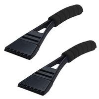 2x stuks kunststof ijskrabber met zwart softgrip handvat 27 cm