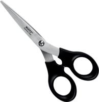 Leitz schaar, 16,5 cm, RVS, zwart, op blister
