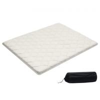 VEVOR Japanse futonmatras (2032 x 1524 x 63,5 mm), opvouwbare tatami (queensize), vloermatras met opbergtas en bevestigingsmateriaal, 9-laags slaapmat voor meditatie en yoga, wit