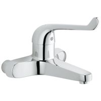 GROHE Euroeco veiligheids wandkraan vaste uitloop chroom 32823000 - thumbnail