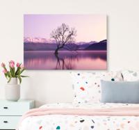 Canvas schilderij bomen Herfst boom met kraaien