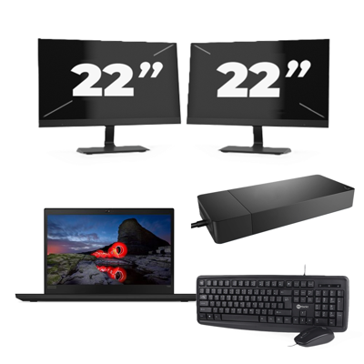 Lenovo ThinkPad T495 - AMD Ryzen 5 PRO 3500U - 14 inch - 16GB RAM - 256GB SSD - Windows 11 Home + 2x 22 inch Monitor Lenovo ThinkPad T495 - AMD Ryzen 5 PRO 3500U - 14 inch - 16GB RAM - 256GB SSD - Windows 11 Home + 2x 22 inch Monitor