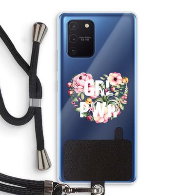 GRL PWR Flower: Samsung Galaxy Note 10 Lite Transparant Hoesje met koord