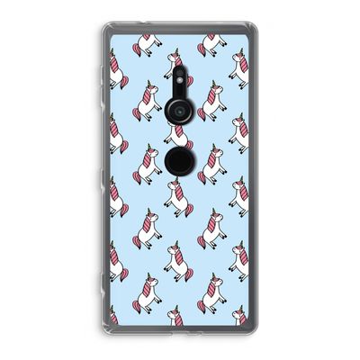 Eenhoorns overal: Sony Xperia XZ2 Transparant Hoesje