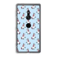 Eenhoorns overal: Sony Xperia XZ2 Transparant Hoesje