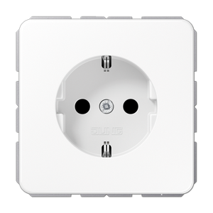 Jung CD500 1-voudige wandcontactdoos met randaarde wit CD1520NWW