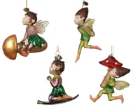 Kersthanger glas elfjes 7.5x3.1x10cm - 1 stuk