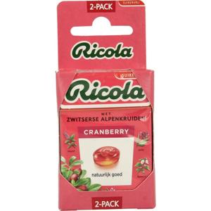 Ricola Cranberry suikervrij 2 stuks
