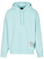 Armani Exchange hoodie en coton à logo appliqué - Bleu