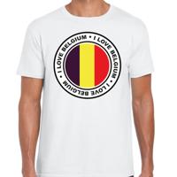 Verkleed T-shirt voor heren - I Love Belgie - wit - voetbal supporter - themafeest