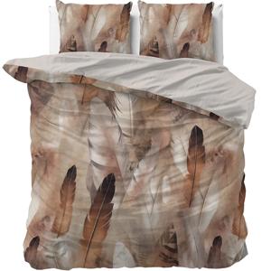 Dreamhouse Feathura Dekbedovertrek Taupe-1-persoons (140 x 200/220 cm)