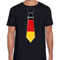 Verkleed T-shirt voor heren - stropdas Duitsland - zwart - supporter - themafeest - thumbnail