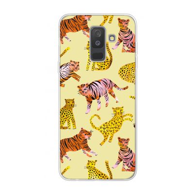 Cute Tigers and Leopards: Samsung Galaxy A6 Plus (2018) Transparant Hoesje