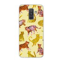 Cute Tigers and Leopards: Samsung Galaxy A6 Plus (2018) Transparant Hoesje