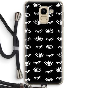 Eye pattern #3: Samsung Galaxy J6 (2018) Transparant Hoesje met koord