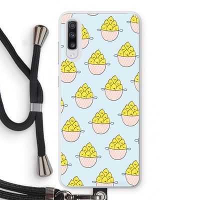 Citroenen: Samsung Galaxy A70 Transparant Hoesje met koord