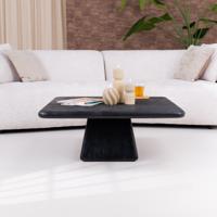 Tower Living Vierkante Salontafel 'Asti' Mangohout, 90 x 90cm, kleur Zwart