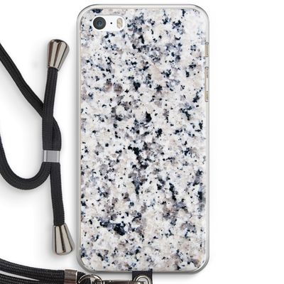 Gespikkelde marmer: iPhone 5 / 5S / SE Transparant Hoesje met koord