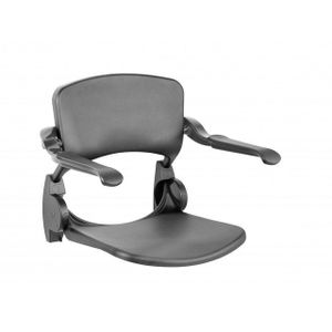 Handicare douchezitting opklapbaar met rug en armleuning antraciet li2203.2006-11