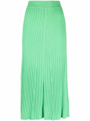 REMAIN jupe mi-longue en maille nervurée - Vert