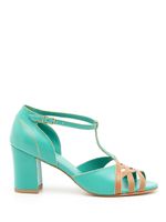 Sarah Chofakian sandales Chiara 75 mm colour block - Bleu