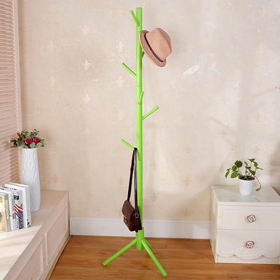 Creatieve boom-vormige massief houten vloer Hatstand kleren opknoping Rack grootte: 176x48x48cm (groen)