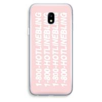 Hotline bling pink: Samsung Galaxy J3 (2017) Transparant Hoesje - thumbnail