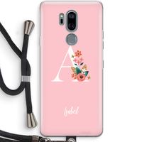Pink Bouquet: LG G7 Thinq Transparant Hoesje met koord