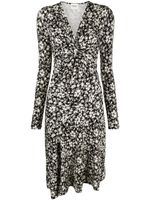 MARANT ÉTOILE robe mi-longue Lania à fleurs - Noir