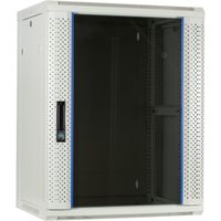 DSI 15U witte wandkast met glazen deur - DS6415W server rack 600 x 450 x 770mm