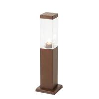 QAZQA Moderne buitenlamp paal roestbruin 45 cm - Malios