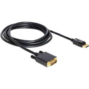 DisplayPort naar DVI 24+1 kabel, 3 m Kabel