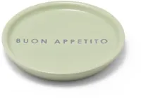 Vondels petit four bordje keramiek buon appetito 8.5x1cm light green