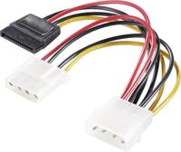 Renkforce Stroom Y-adapter [1x IDE-stroomstekker 4-polig - 1x SATA-stroombus, IDE-stroombus 4-polig] 0.15 m Zwart, Rood, Geel