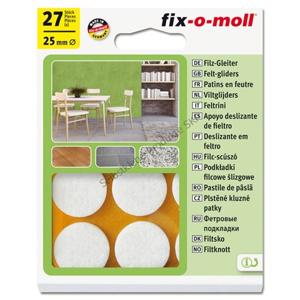 Fix-o-moll viltglijder Ø25mm wit