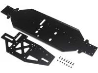 Losi - Chassis with Brace Plate 4mm Black: DBXL 2.0 (LOS251113)
