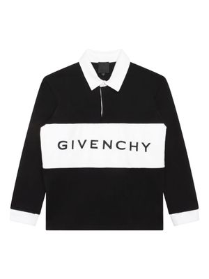 Givenchy Kids polo en coton à logo imprimé - Noir
