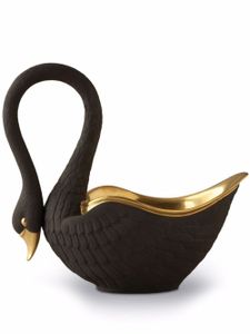 L'Objet bol Swan en porcelaine - Noir