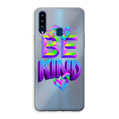 Be Kind: Samsung Galaxy A20s Transparant Hoesje