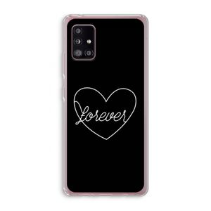 Forever heart black: Samsung Galaxy A51 5G Transparant Hoesje