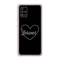 Forever heart black: Samsung Galaxy A51 5G Transparant Hoesje